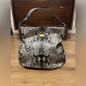 Marc Jacobs Snake Print Hillier Hobo